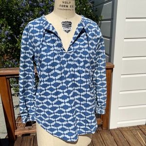 Chambray Printed Top